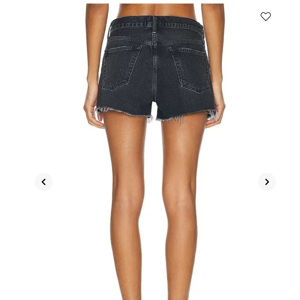 Agolde Parker Denim Shorts in Bewitched Washed Black Size 27 3" Inseam - Picture 2 of 8